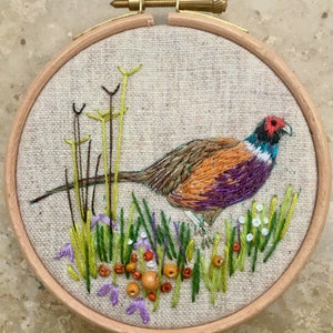 Woodland Pheasant Embroidery Kit