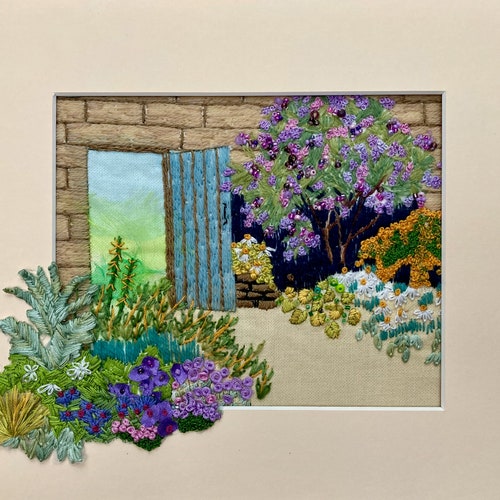 The Walled Garden Embroidery Kit Etsy