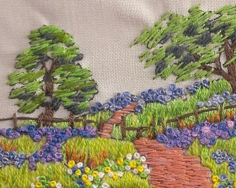 Hillside Path Embroidery Kit