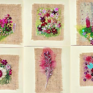 Kit de tarjeta bordada Summer Pinks