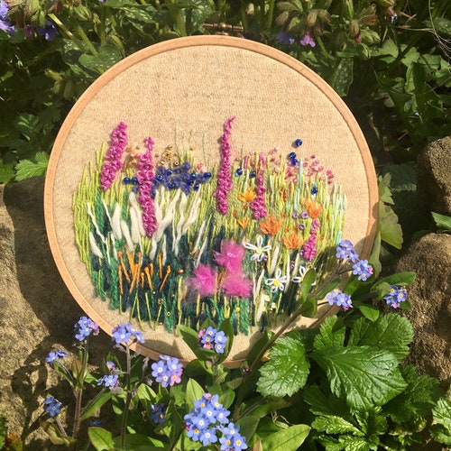 Cottage Garden Embroidery Cards Kit Etsy