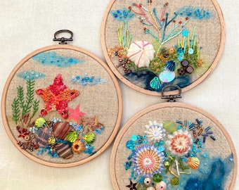 Treasures of the Sea Collection Embroidery Kits