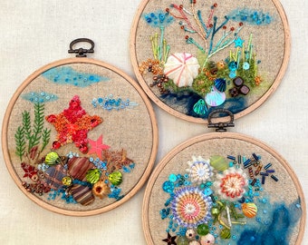 Treasures of the Sea Collection Embroidery Kits