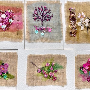 Kit per ricamo di fiori di ciliegio