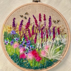 Carnations & Loosestrife Embroidery Kit