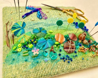 Damselfly Pincushion Embroidery Kit
