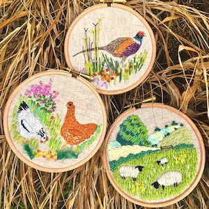 Countryside Collection Embroidery Kits