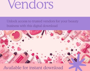 List of 151 Verified Vendors for 2025 – Perfect for Small Businesses, Beauty Brands & Handmade Product Creators! (Digital Download)