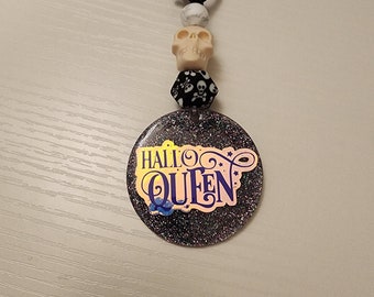 Halloqueen silicone beaded keychain