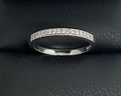 Natural diamond brilliant cut eternity ring 18ct white gold