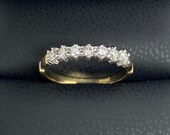 Natural diamond brilliant cut eternity ring 9ct yellow gold