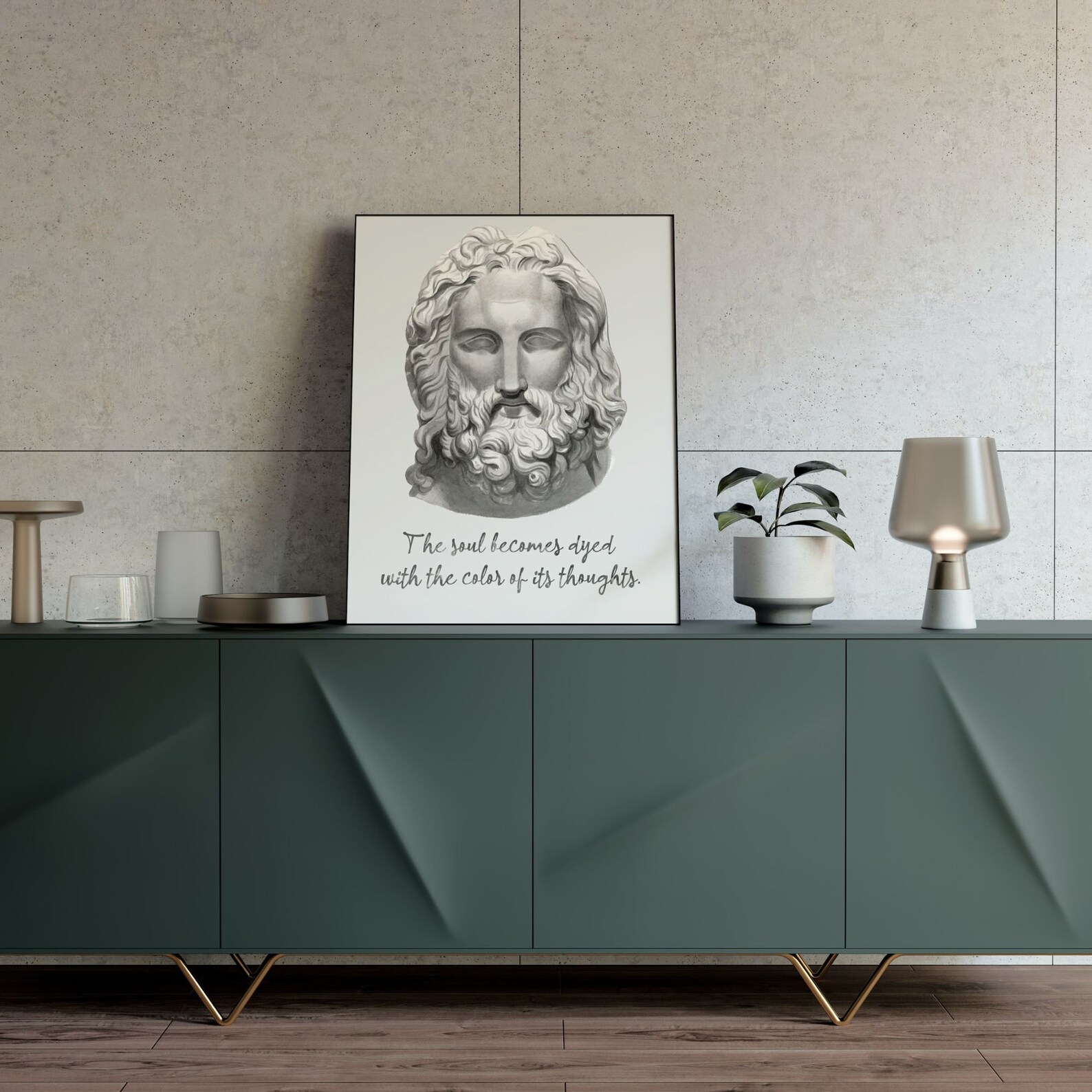 Stoic Inspirational Wall Art Prints Minimalist Greek Wall Art Etsy