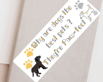 Custom Dog Bookmark Cross Stitch Pattern (PDF Download)