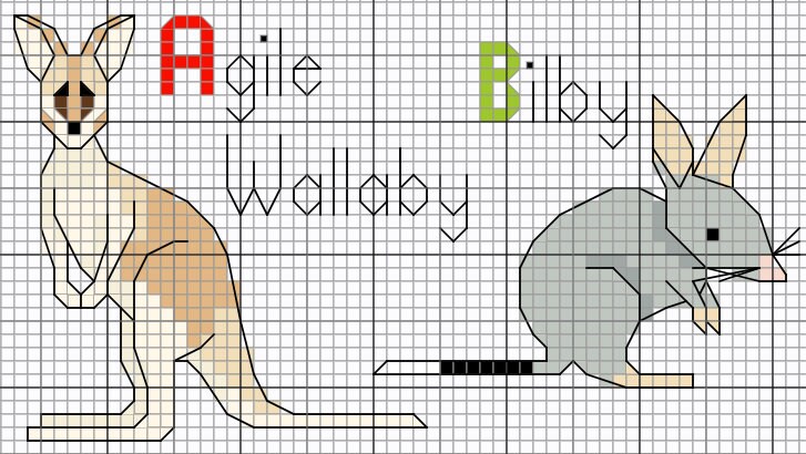 Australian Animals Alphabet Cross Stitch - Etsy Australia