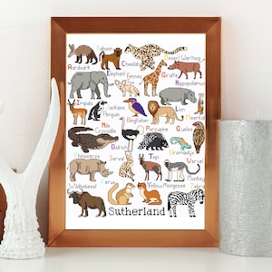 Afrikanische Tiere Alphabet Kreuzstich
