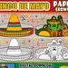 Cinco De Mayo Paper Crowns for Kids | Fiesta Paper Hat Headbands ...