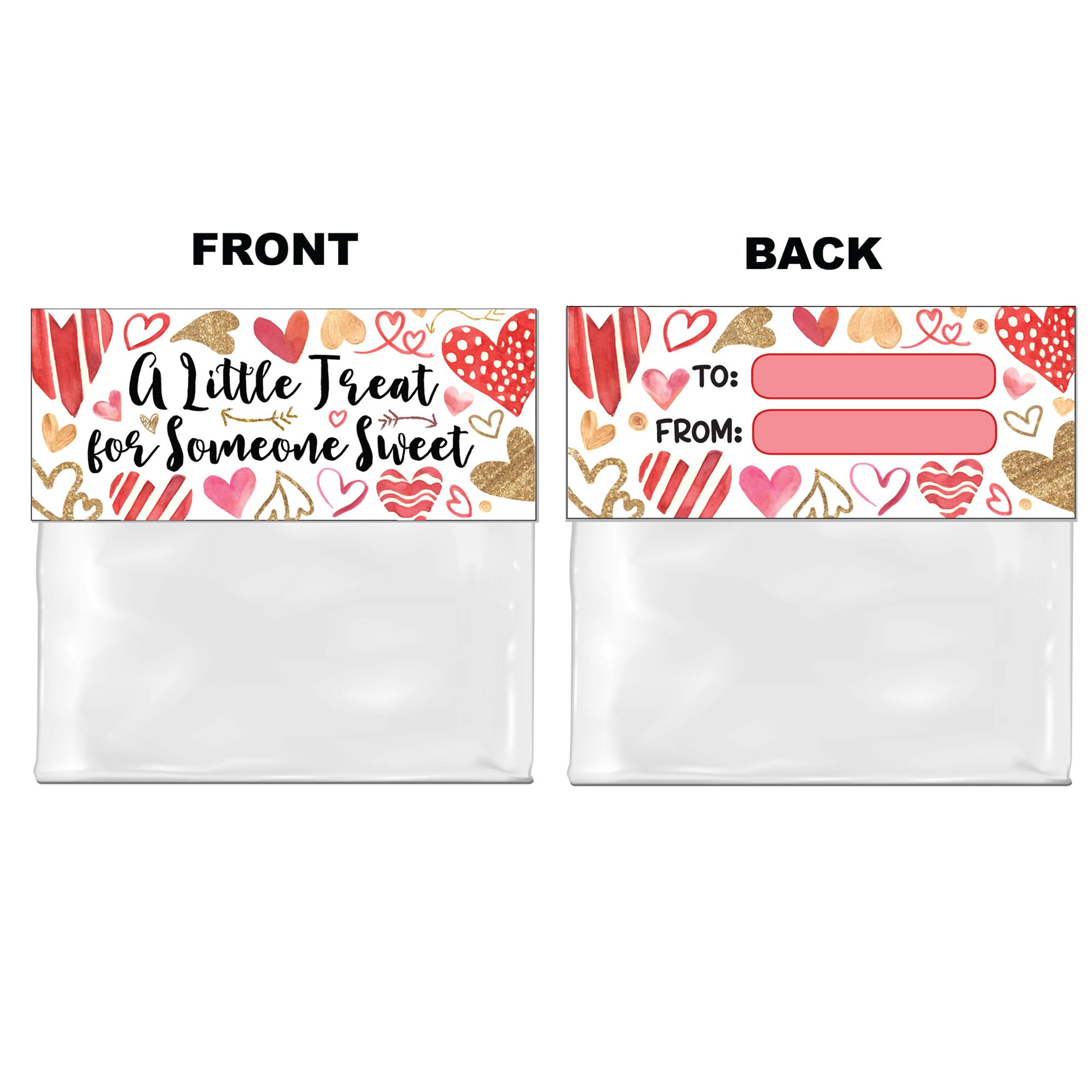 Happy Valentine's Day Treat Bag Topper PRINTABLE Candy Bag Topper ...