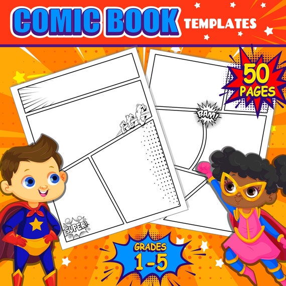 Manga Blank Drawing Templates: Ten Different Template Layouts; Single-Sided  Drawing Comic Panel Pages