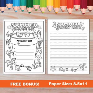 PRINTABLE Summer Calendar Bucket List | UNDATED Summer Checklist to Do ...