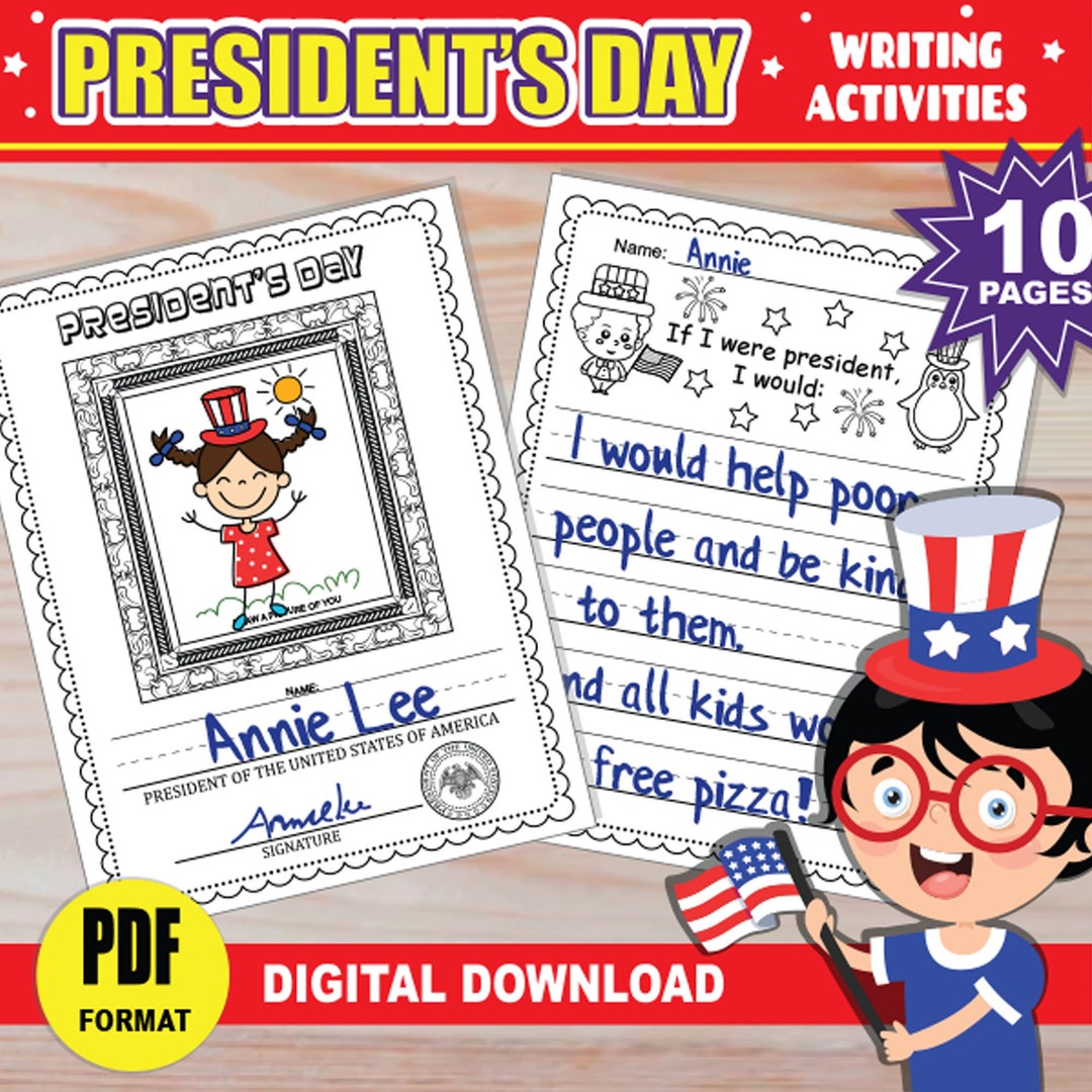 President's Day Writing Activities  If I Were President