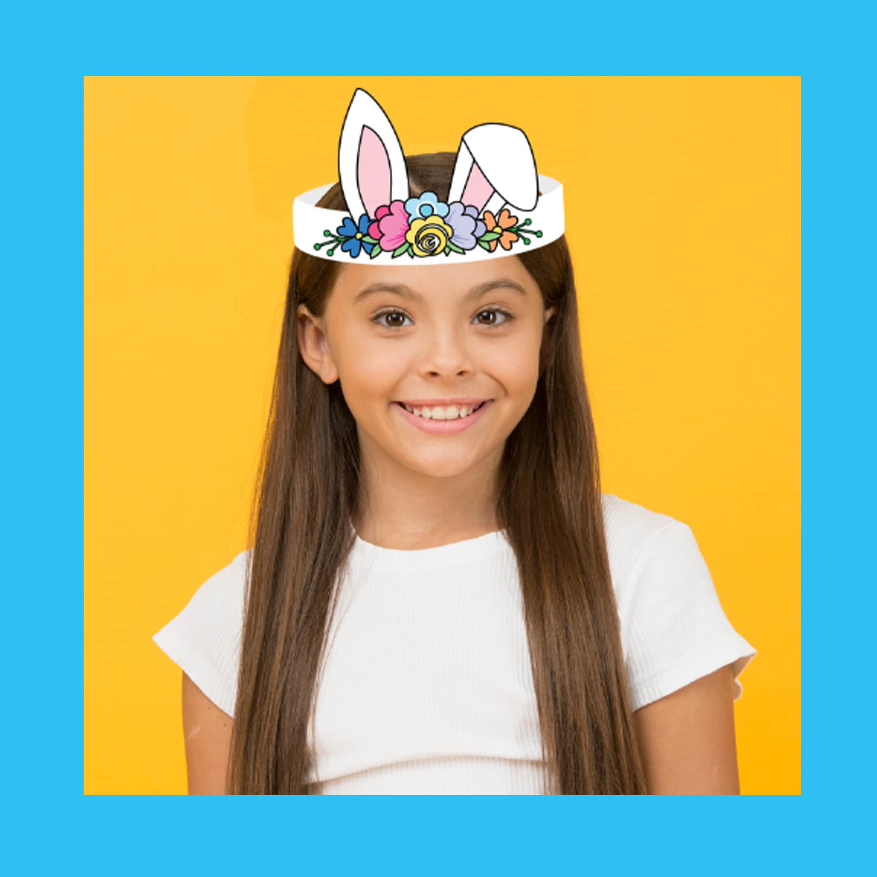 Printable Bunny Ears Paper Crown | Easter Craft, Kids Party Favors ...