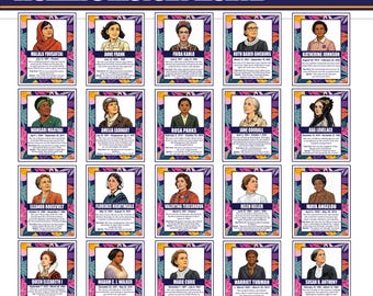 Women's History Month Biography Posters | 20 Influential Historical Figures | For Bulletin Board, Class Decor