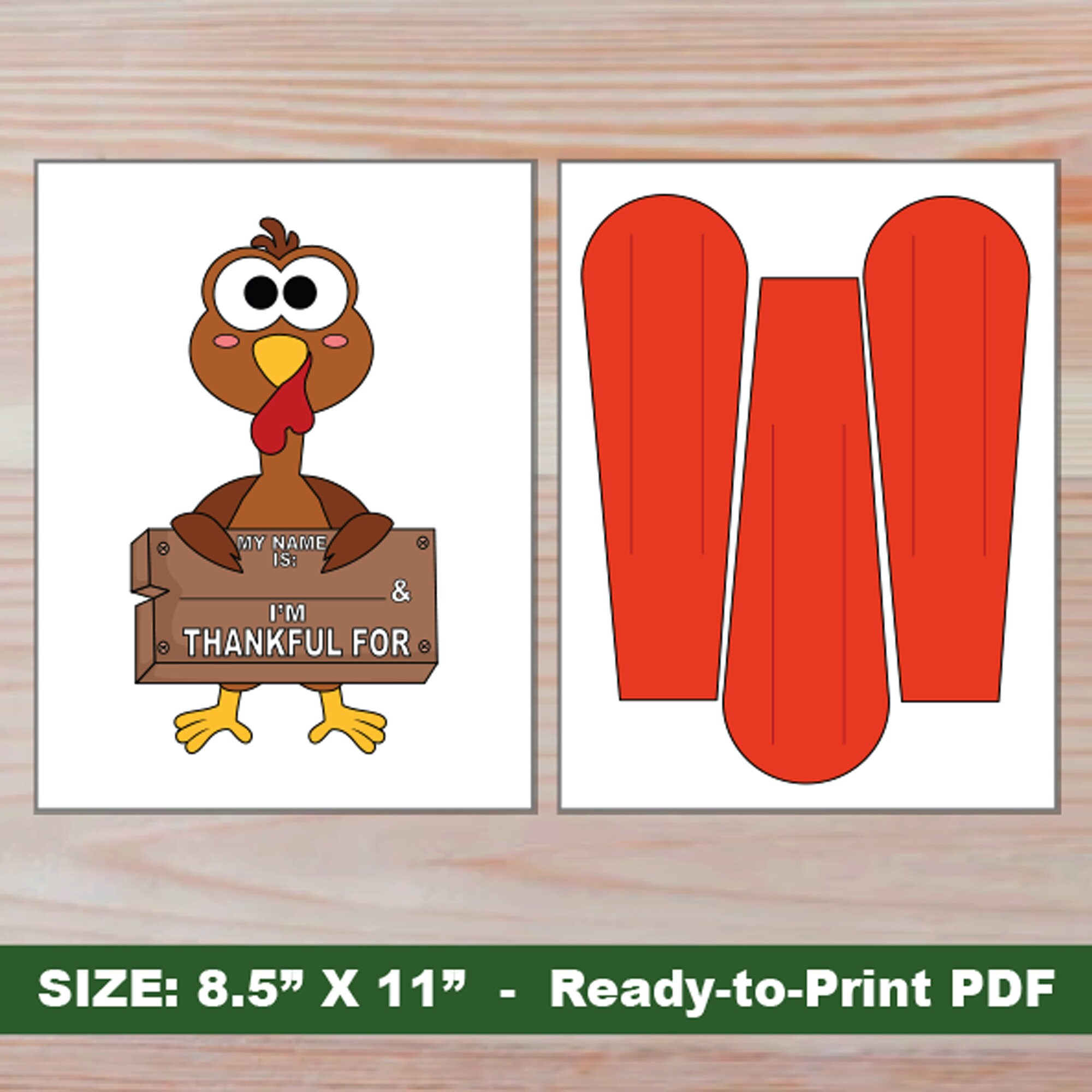 36 Stück Thanksgiving-Truthahn-Ausschnitte Für Pinnwand & Deko – Mit Foto-Platz, Für Herbst, Klassenzimmer & DIY