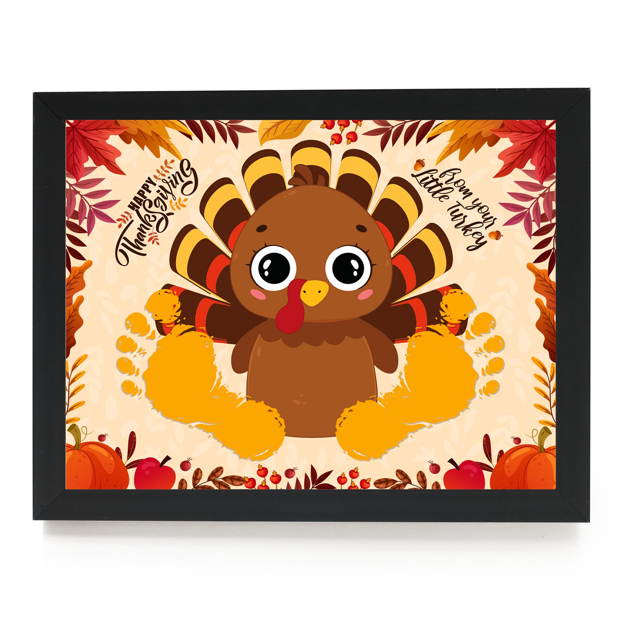 Thanksgiving Footprint Art Turkey Footprint Craft Happy Thanksgiving ...