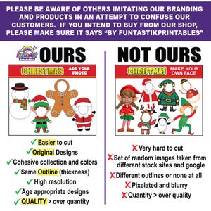 Kerst Voeg je eigen foto toe BUNDEL | PNG Santa elf rendieren sneeuwpop Notenkraker foto toevoegen, clipart | Prikbord klasdecor afbeelding 7