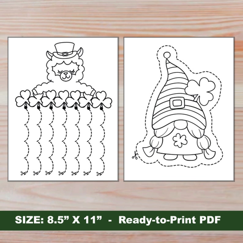 St Patrick's Day Scissor Skills PRINTABLE St Patricks Cut and Paste ...