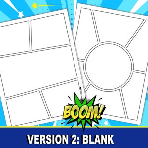 Blank Comic Book Pages for Kids | Comic Strip Templates | Draw Your Own ...