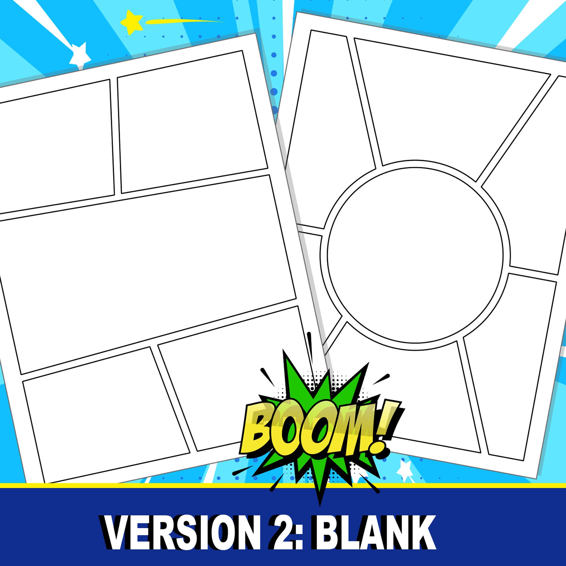 Blank Comic Book Pages for Kids Comic Strip Templates Draw Your Own ...