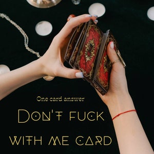 DoN'T FUCK WITH ME Schutzkarte. Manifestation Blume. Beschützende Energie. Intuitive Metaphorische Karte, Am selben Tag. Kostenlose Online-Lieferung.