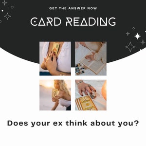 Denkt je ex aan je? Manifestatie kaart. Orakel. Intuïtieve metaforische kaart, dezelfde dag. Gratis online verzending.