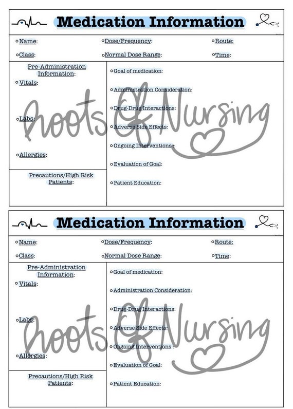 Medication Administration med Pass Organizer for Nursing Etsy