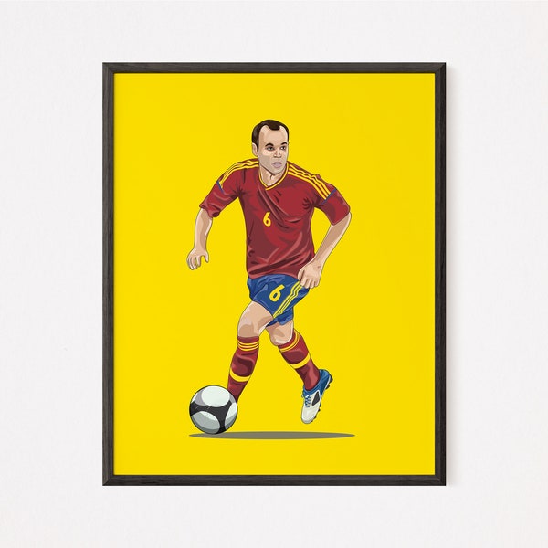 Spain football Legend and Icon - Andres Iniesta | DIGITAL DOWNLOAD  | PNG Files