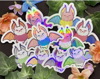 Cute Matt Pride Bat Stickers | LGBTQA+