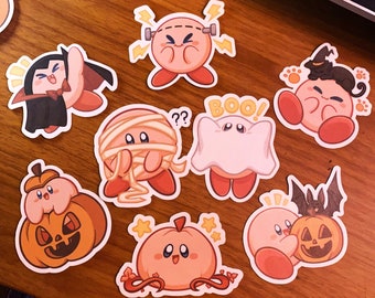 Autocollants effrayants de Kirby d'Halloween