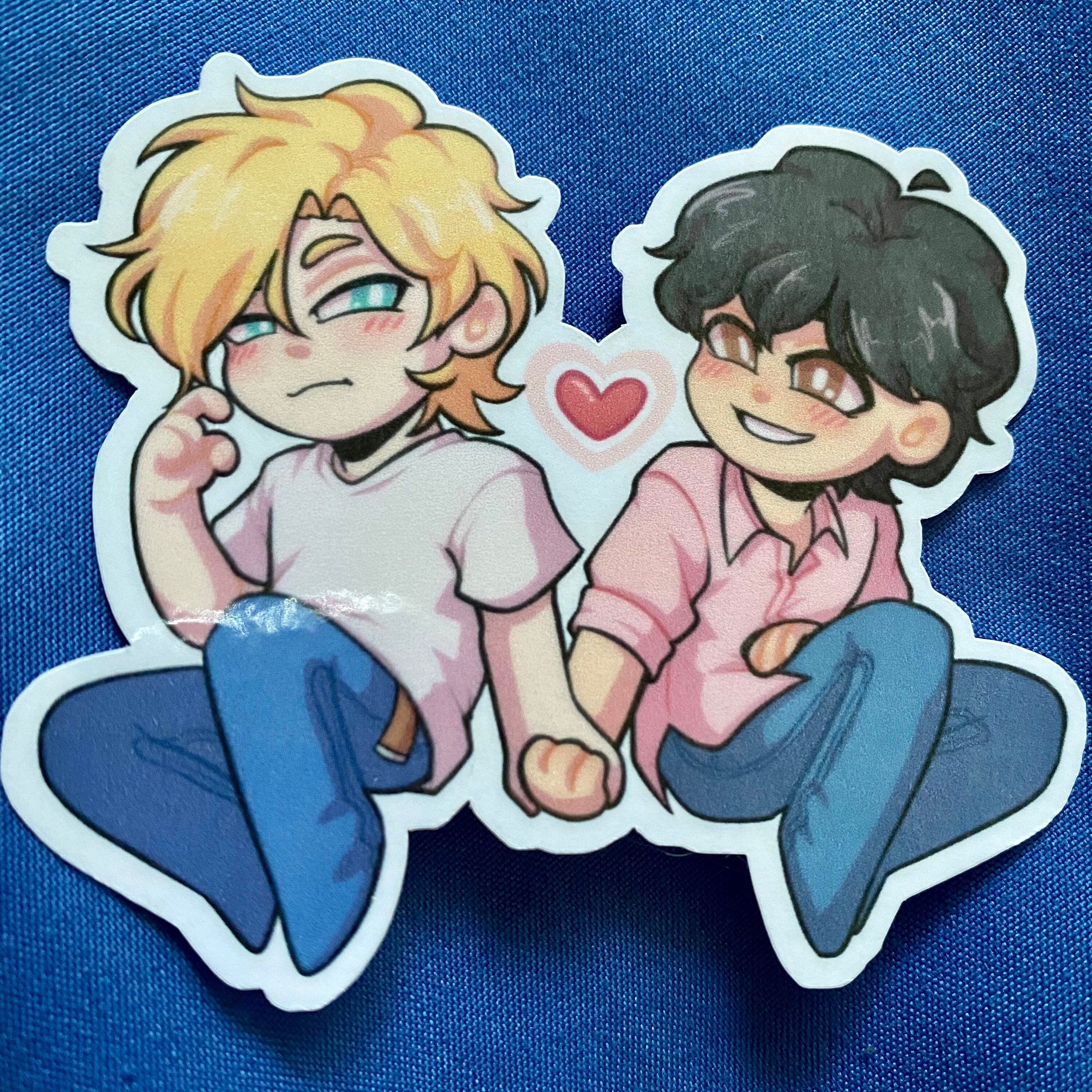 Ash x Eiji, chibi, Banana Fish, credits to the artist