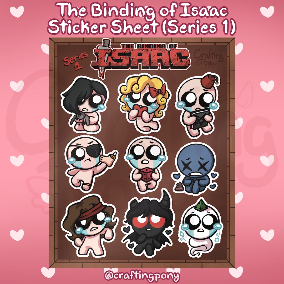 The Binding of Isaac Sticker Sheet series 1 - Etsy