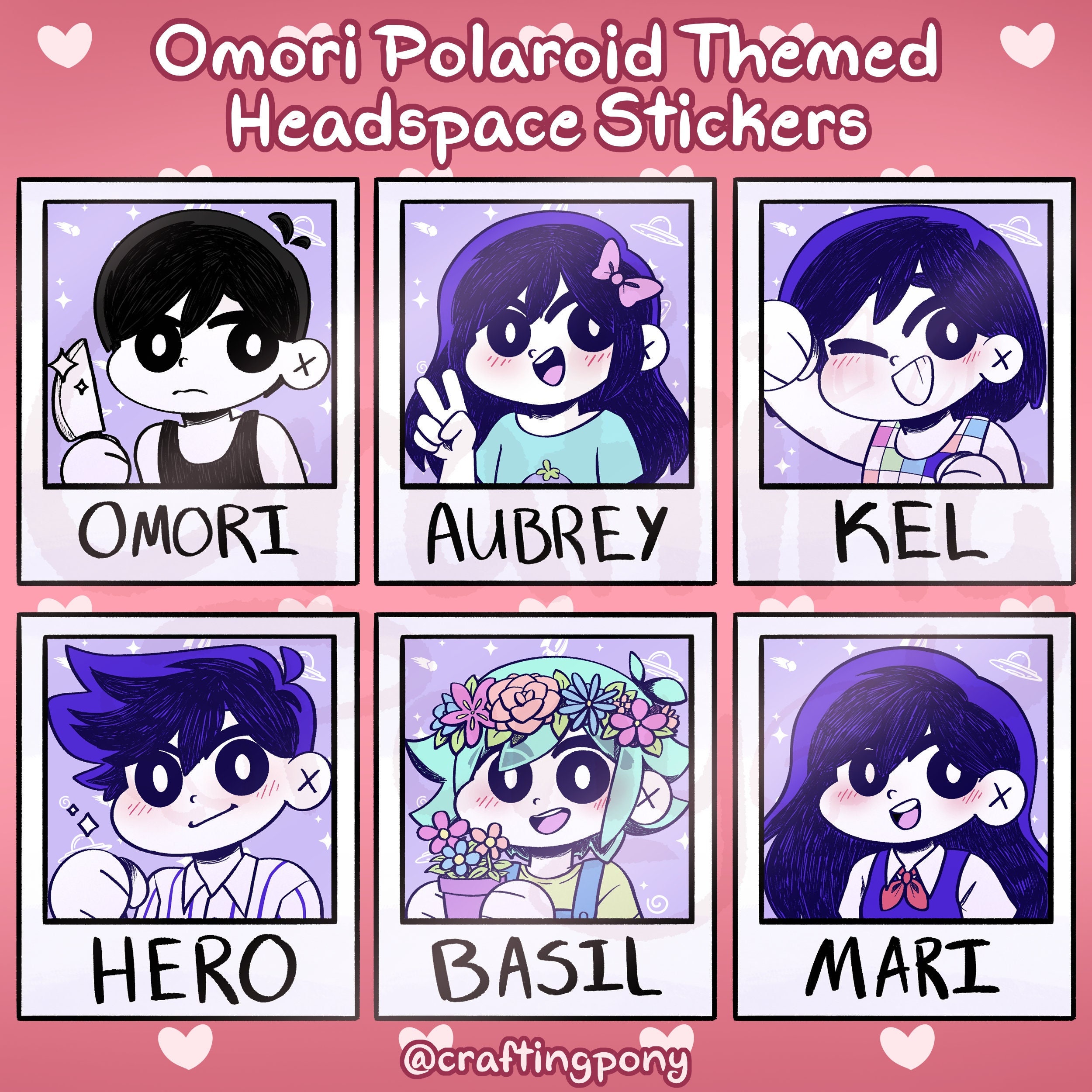 Omori Fanart Plushies Felt Pattern Omori Plush Omori Kel Omori Basil Omori  Aubrey Omori Mari Omori Hero Flower Boy Pattern 