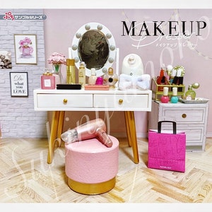 2021 Discontinued RARE - Popular Miniature Dollhouse Collection: RE-MENT Petit Sample Makeup Dresser - Single Box