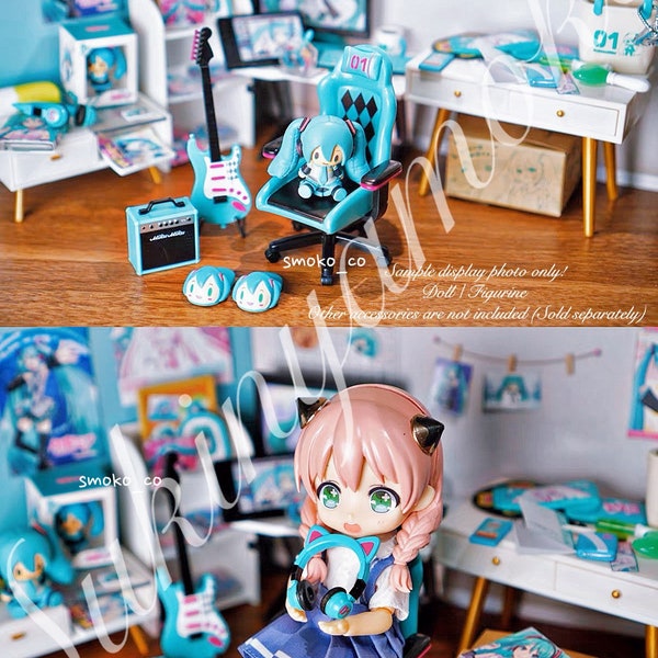 Popular Miniature Dollhouse Collection: RE-MENT Hatsune Miku Series Miku Miku Room - Full Set / Single Box