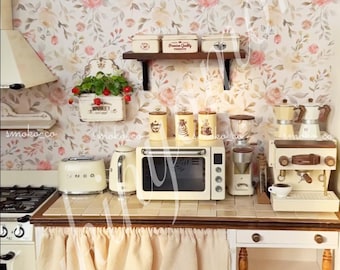 2023 Miniature Dollhouse 1/6 Scale Blythe Ob11 Expresso Machine (Col: CreamWhite,White,LtPink,Red,MintGreen,LtBlue,Black,Green) Sold Single