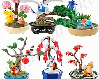 2022 Discontinued Popular Miniature Dollhouse Collection: RE-MENT Pokemon Bonsai 2 - Full Set / Single Box