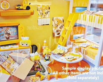 2024 Popular Miniature Collections RE-MENT Hatsune Miku Series Rin & Len Room - Single Box