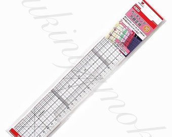 Japan Premium Quality Kawaguchi Cutting Grid Ruler 30 / 60cm length (L 30cm / 60cm x W 5cm x Thickness 3mm) Acrylic Translucent
