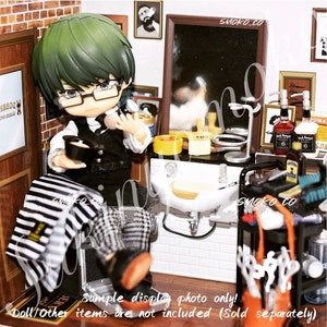 2022 Discontinued Miniature Collection: RE-MENT Petit Sample Dober’s Barber Shop - Single Box