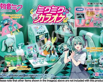 2025 Discontinued RARE Miniature Dollhouse Collection: RE-MENT Hatsune Miku Miku Karaoke - Single Box / Full Sets 6pcs