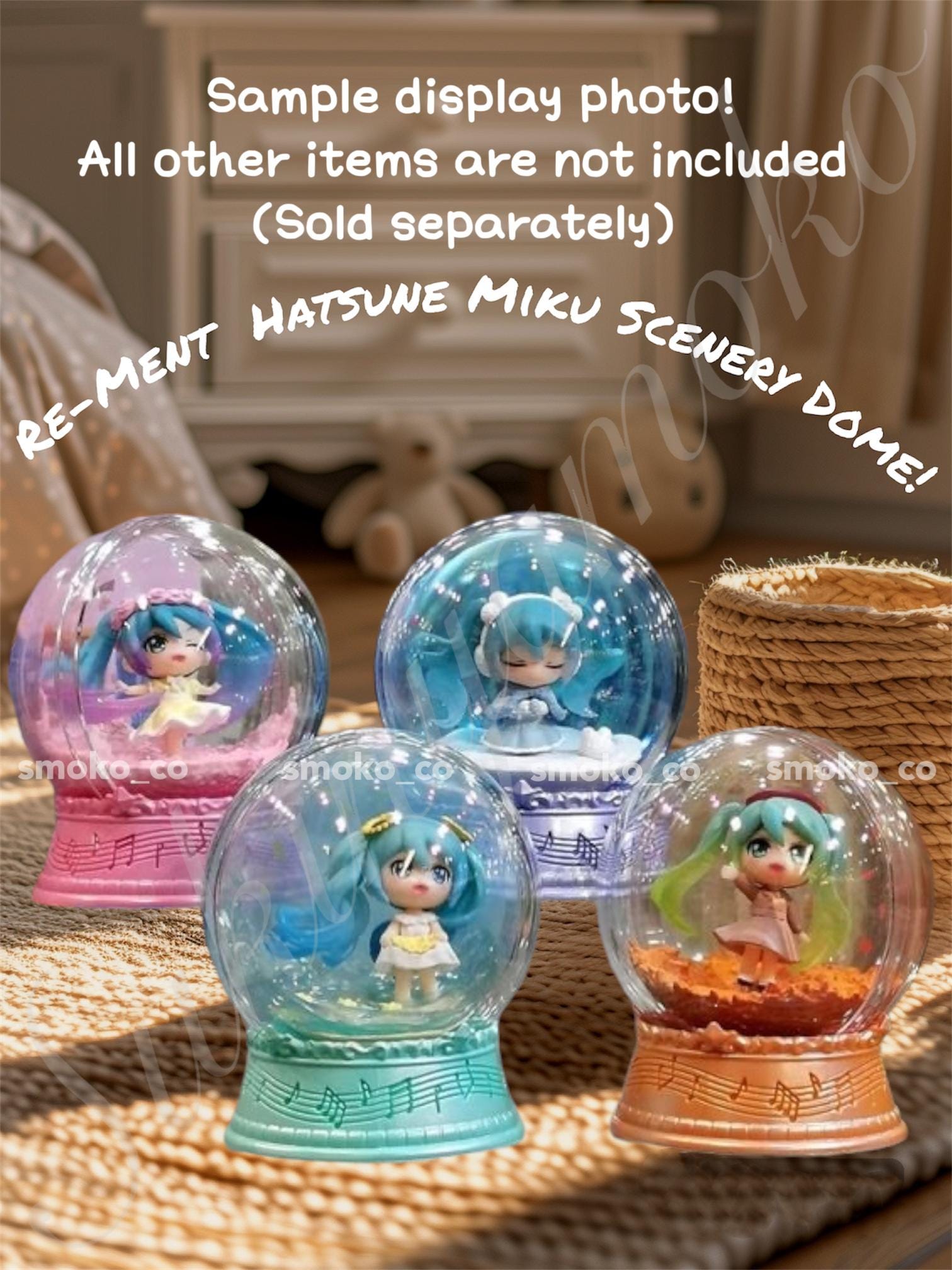 2024 Popular Miniature Collections: RE-MENT Hatsune Miku Scenery Dome - Full Set / Single Box